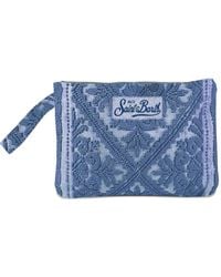 Mc2 Saint Barth - Pochette En Daim À Détail De Logo - Lyst