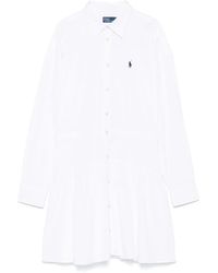 Polo Ralph Lauren - Polo Pony-Embroidery Mini Dress - Lyst