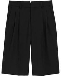 Ami Paris - New Wool Low Waist Wide Bermuda Shorts - Lyst