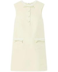 Self-Portrait - Self Portrait Taffeta Mini Dress With Bows Detail - Lyst