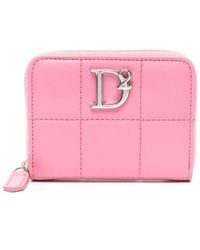 DSquared² - Logo-Plaque Quilted Wallet - Lyst