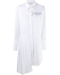 Off-White c/o Virgil Abloh - Hemdkleid Mit Logo-Stickerei - Lyst
