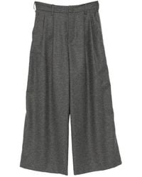 Susanne Bommer - Pleated Cropped Trousers - Lyst