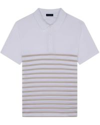 Paul & Shark - Striped Knitted Polo Shirt - Lyst
