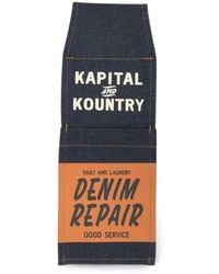 Kapital - Denim Pulp Logo-Print Phone Holder - Lyst