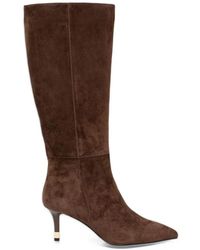 Furla - Aria Pointed-Toe Suede Boots - Lyst