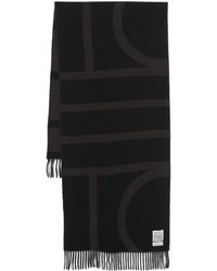 TOTEME - Intarsia-Knit Virgin Wool Logo Scarf - Lyst