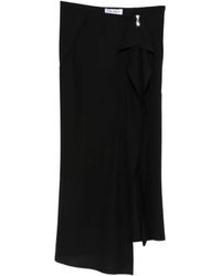 The Attico - Ruffled Asymmetric Midi Skirt - Lyst