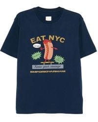 Emporio Armani - Graphic-Print Cotton T-Shirt - Lyst