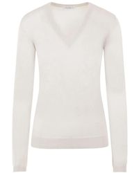 Brunello Cucinelli - Pull En Cachemire Mélangé À Col V - Lyst