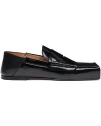 Jacquemus - Square-Toe Leather Loafer Flats - Lyst