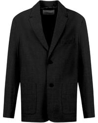 Amaranto - Single-Breasted Notched-Lapels Blazer - Lyst
