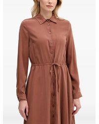 GAUDI - Drawstring-Waist Long-Sleeve Maxi Dress - Lyst