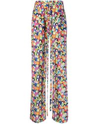 ALESSANDRO ENRIQUEZ - High-waisted Graphic-print Trousers - Lyst