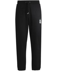 HUGO - Smoked-Logo Cotton Track Pants - Lyst