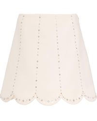 scallop hem embellished crop top midi dress