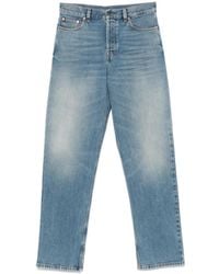 Gucci - Vaqueros Con Etiqueta Del Logo - Lyst