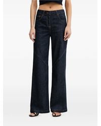 Blugirl Blumarine - Seam-Detail Wide-Leg Jeans - Lyst