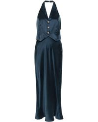 RIXO London - Kimmy Zijden Midi-jurk - Lyst