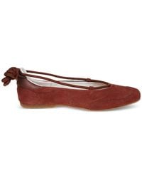Patrizia Pepe - Dancing Skin Lace-Up Ballet Flats - Lyst