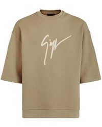 Giuseppe Zanotti - Logo-Embroidered T-Shirt - Lyst