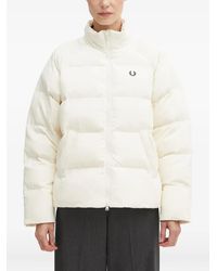 Fred Perry - Logo-Embroidered Puffer Jacket - Lyst