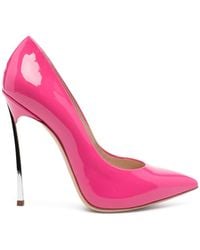 Casadei - Blade 120mm Patent Leather Pump - Lyst