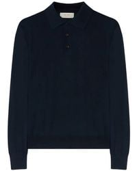 RETORI - Knitted Long-Sleeve Polo Shirt - Lyst