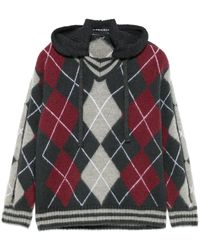 Y. Project - Argyle-Knit Sweater - Lyst