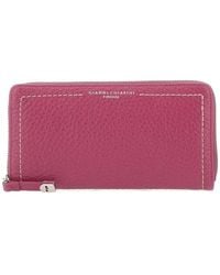 Gianni Chiarini - Zip Grain Leather Wallet - Lyst