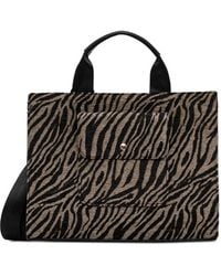 Morgan - Zebra-Print Tote Bag - Lyst