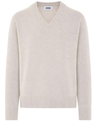 Alpha Studio - V-Neck Chest-Pocket Sweater - Lyst