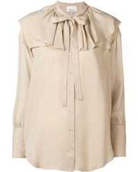 3.1 Phillip Lim Blusa de seda con cuello con volantes - Neutro