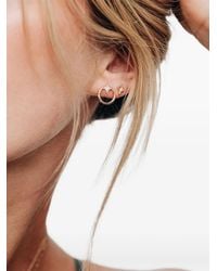 Anzie - 14K Mini Gothic Diamond Earring - Lyst