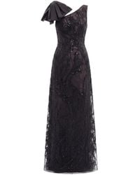 Saiid Kobeisy - Asymmetrical Embroidered Bow-Detail Maxi Dress - Lyst