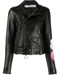 off white jacket leather