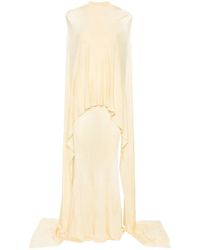 Self-Portrait - Cape-Detail Racer-Back Maxi Dress - Lyst