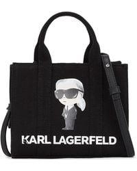 KARL LAGERFELD - Ikon Aquarelle Canvas Tote Bag - Lyst