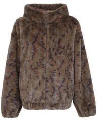 Drole de Monsieur - Faux-Fur Hooded Jacket - Lyst