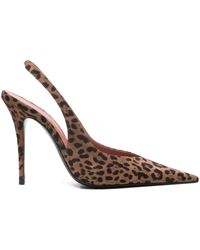 AMINA MUADDI - Escarpins En Cuir À Talon 105 Mm - Lyst