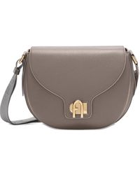 Furla - Sac Porté Épaule C-Me À Rabat Incurvé - Lyst