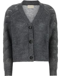 iBlues - Button-Up Textured Cardigan - Lyst