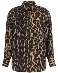 Alberto Biani - Animal-Print Silk Shirt - Lyst