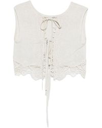 Maurizio Braschi - Lace Tie Top - Lyst