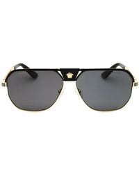 Versace - Medusa Greca Pilot-Frame Sunglasses - Lyst