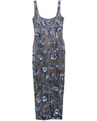 Rachel Gilbert - Pierre Embellished Floral-Appliqué Midi Dress - Lyst