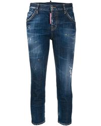 DSquared² Cropped Jeans - Blauw