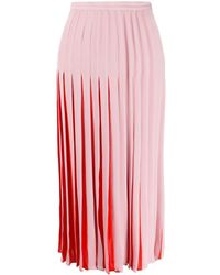 Valentino Two-toned Pleated Skirt - Pink