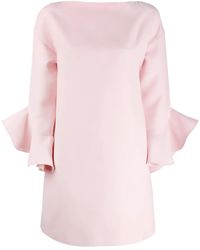 Valentino Garavani - Ruffled Sleeve Mini Dress - Lyst