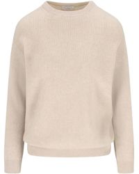 Brunello Cucinelli - Jersey de canalé con cuello redondo - Lyst
